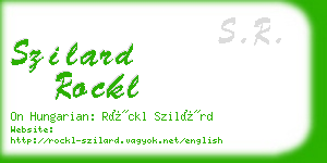 szilard rockl business card